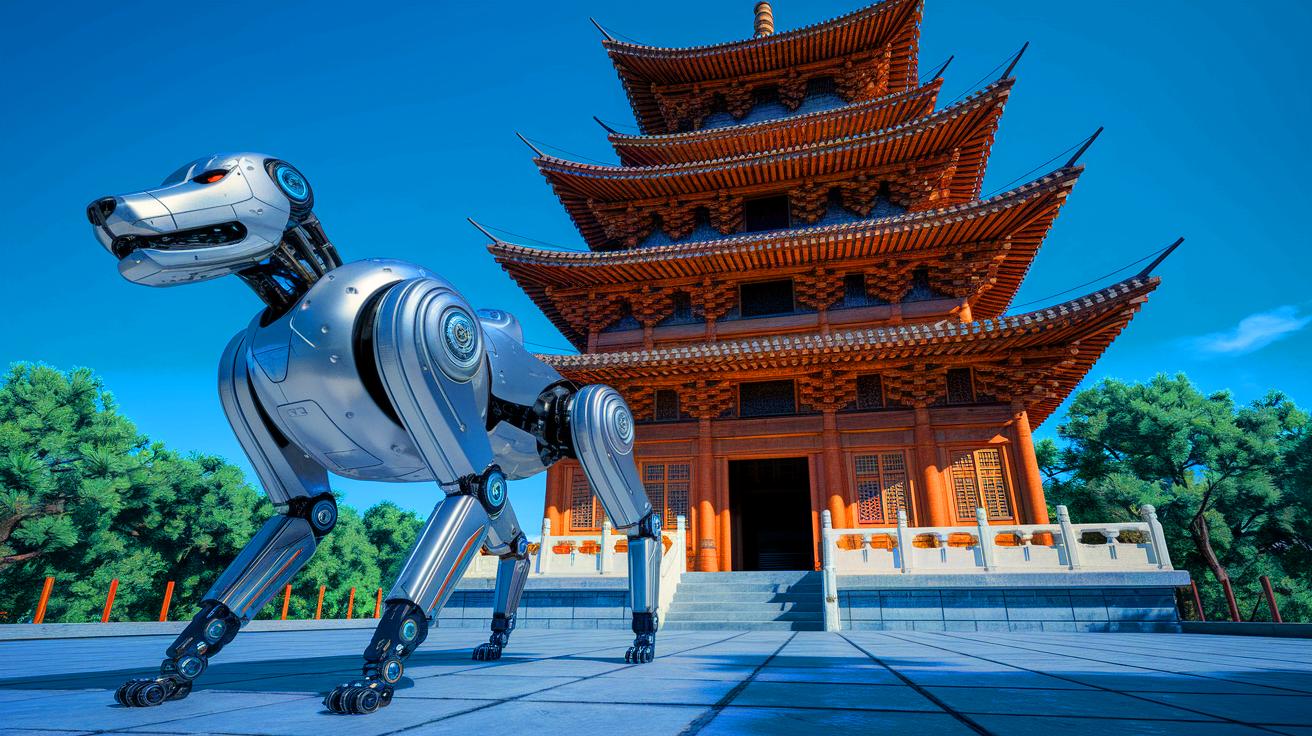 six legged ai guardian this robotic dog now protects chinas ancient wooden marvel with futuristic precision and unmatched vigilance