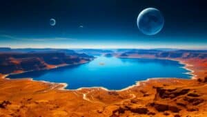 12 billion light years from earth, nasa has discovered a massive reservoir of water containing 140 trillion times the water on earth