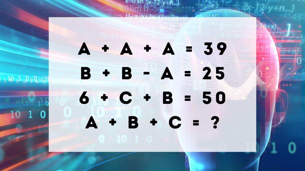 genius iq test only geniuses can solve this math puzzle in 10 seconds!