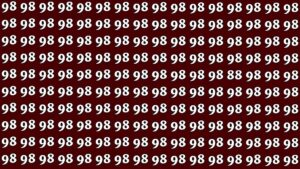 only people with an iq over 98 can spot the number 88 hidden among 98s in under 8 seconds